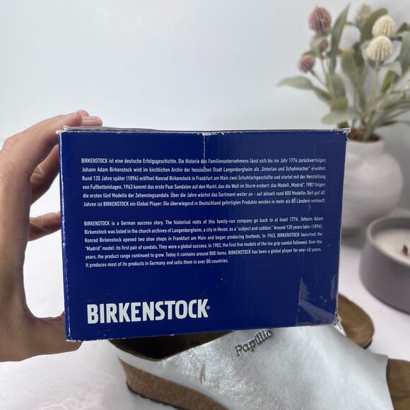 Papillio Birkenstock Debby Slip On Wedge Silver Metallic Women 7/EU38 Tried On - Picture 11 of 12